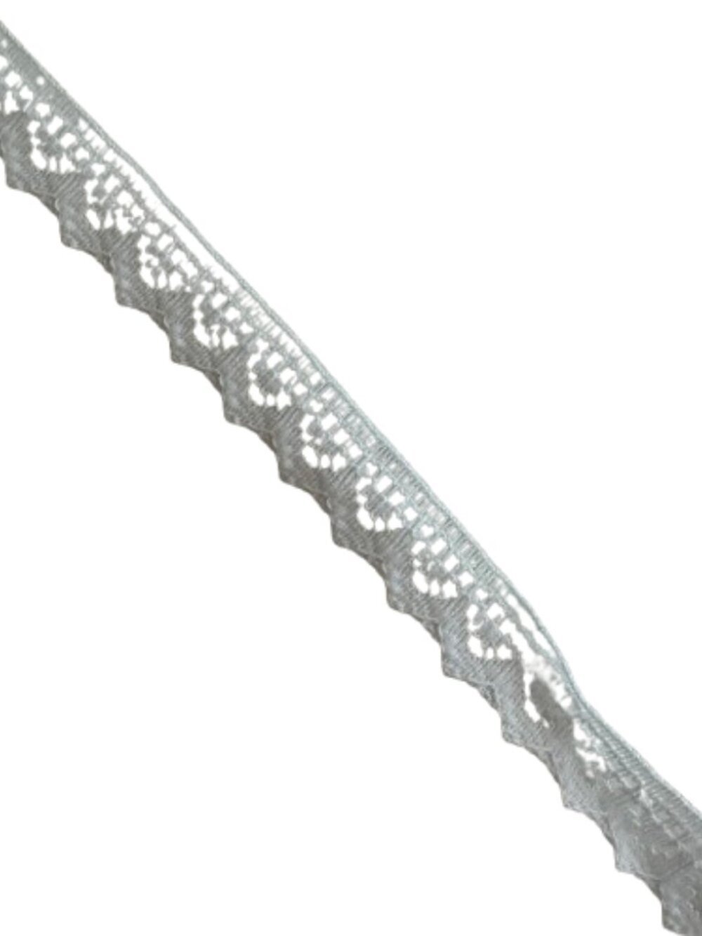 9 3/8 Yards - Small Scalloped Flat White Lace Craft Sewing Wedding #438